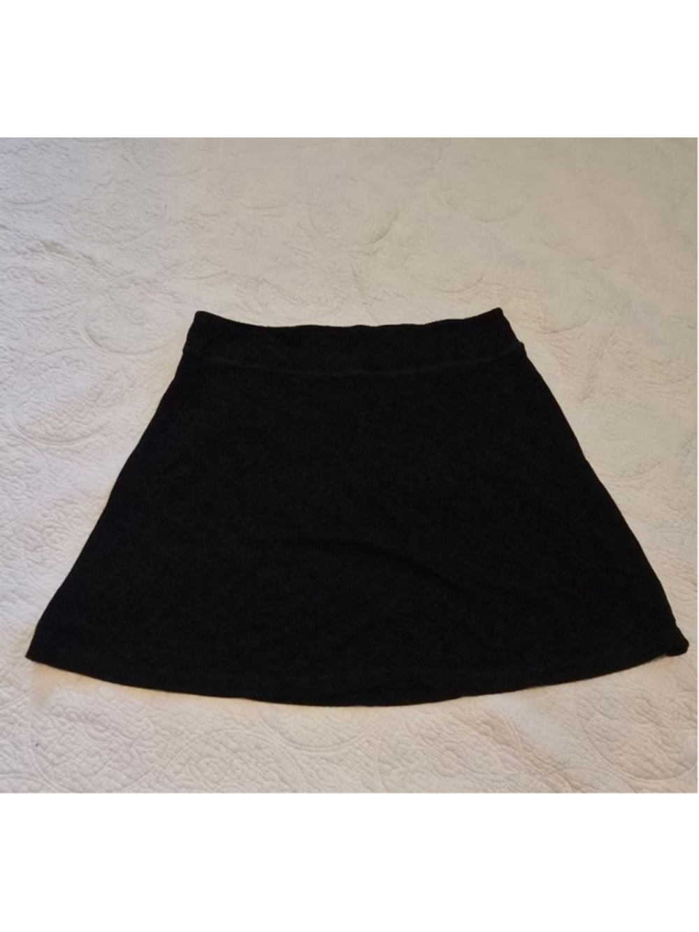Vintagw Y2K Fresh Produce Black Geometric Pattern A-Line Skirt Size Large